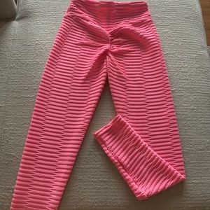 2 piece textured scrunch butt lift sport leggings